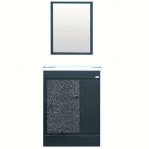 Bathx BX-9202 S16 PVC Floor Mount Cabinet (Matt Black)